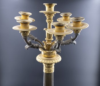Paire De Candélabres, XIXe Siècle
