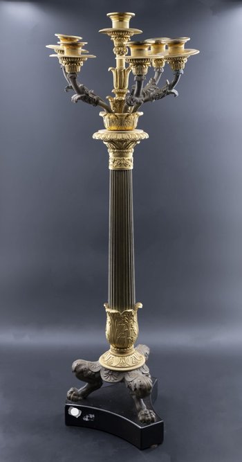 Paire De Candélabres, XIXe Siècle