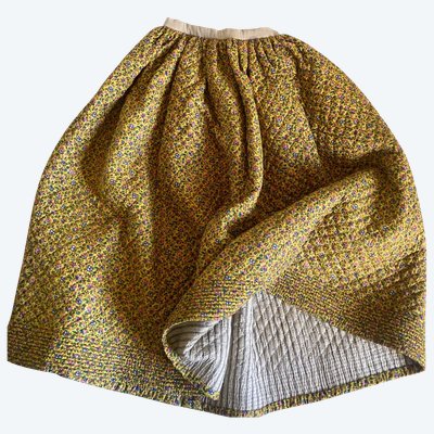 Piquée skirt or cotillon in Bâton Rompu Indian style. Provence 19th century