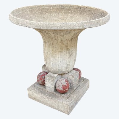 1 Grande bacino da giardino in cemento Art Déco 1930 circa