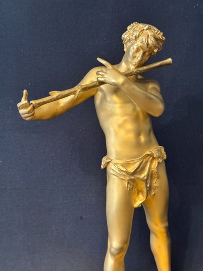 Scultura in bronzo dorato - Félix Charpentier "L'improvisateur" - Colin et Cie