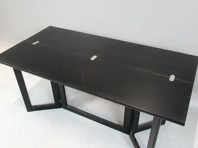 Grande Table/console En Bois Noirci, Attribué A Ligne Roset, Circa 1970/1980