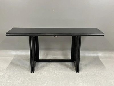 Grande Table/console En Bois Noirci, Attribué A Ligne Roset, Circa 1970/1980