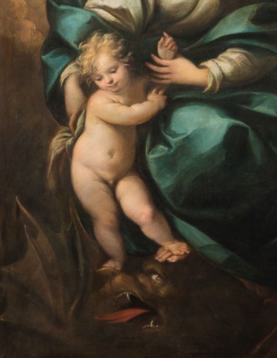 Carlo Francesco Nuvolone (Milan, 1609 - 1662) "Vierge à l'enfant"