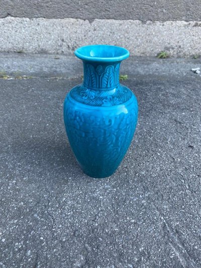Theodore Deck (1823-1891) Vaso in ceramica firmato, 1870 circa
