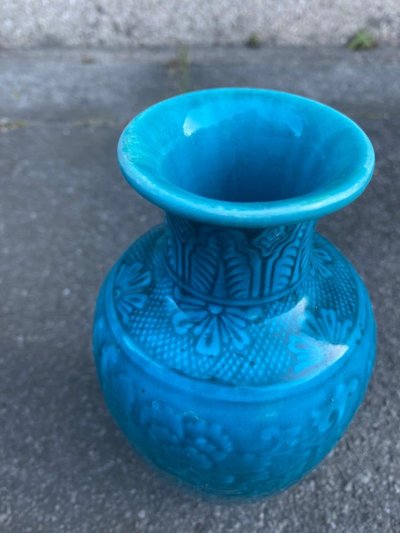 Theodore Deck (1823-1891) Vaso in ceramica firmato, 1870 circa