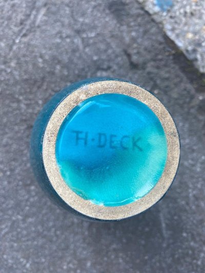 Theodore Deck (1823-1891) Vaso in ceramica firmato, 1870 circa