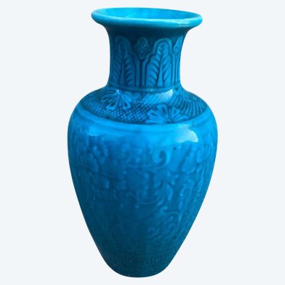 Theodore Deck (1823-1891) Vaso in ceramica firmato, 1870 circa