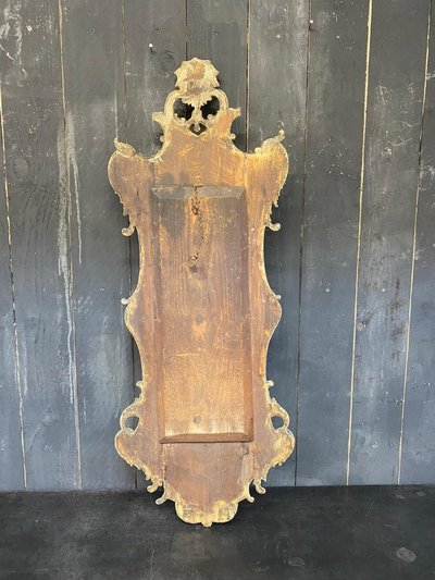 Alter italienischer Spiegel Aus Holz Geschnitzt Und Patiniert Circa 1900