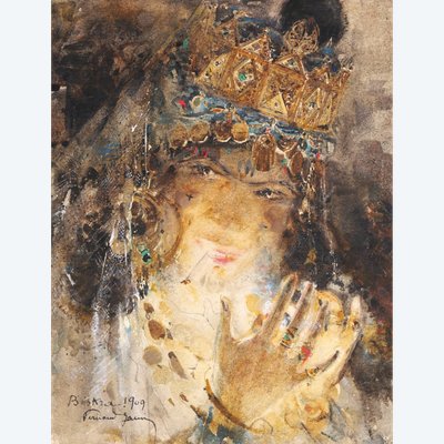 Georges Fernand JANIN, Femme de Biskra en Algérie