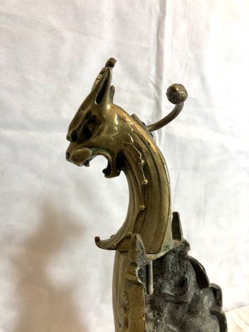 Pare-feu Et Chenets En Bronze, XIXe Siècle