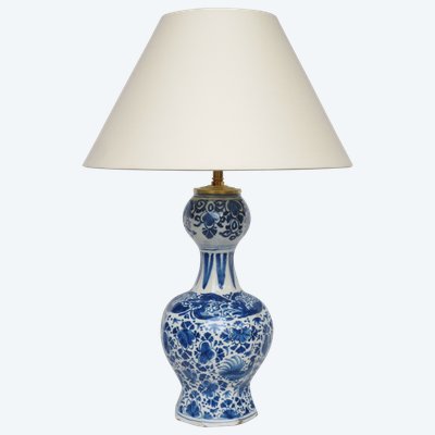 Lampe aus Delfter Steingut, 18. Jahrhundert.   