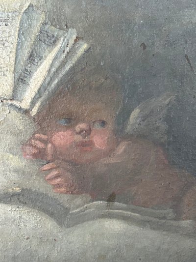 Allegoria musicale della scuola francese del XIX secolo - Amours Putti nello spirito di F. Boucher