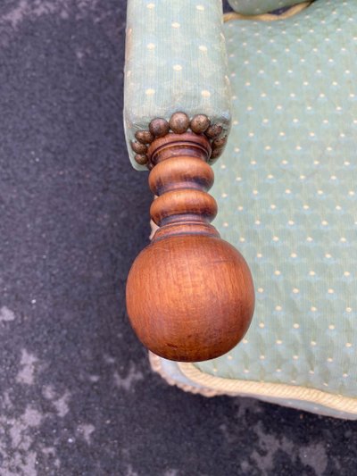 Paire De Fauteuils De Style Napoléon 3  Rustique Circa 1930