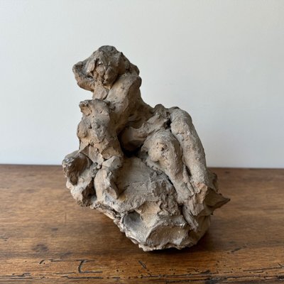 Calco in gesso di laboratorio di Ch. Filleul, bambino che abbraccia una donna nuda, XX secolo