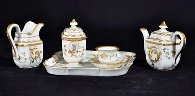 Miniaturservice aus Vieux Paris-Porzellan aus der Zeit Napoleons III.