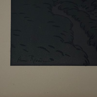 Litografia di Henri Rivière La magia delle ore - La notte