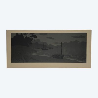 Litografia di Henri Rivière La magia delle ore - La notte