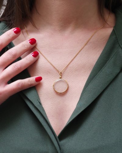 Victorian French 18k gold locket pendant, sentimental round photo holder, souvenir jewelry