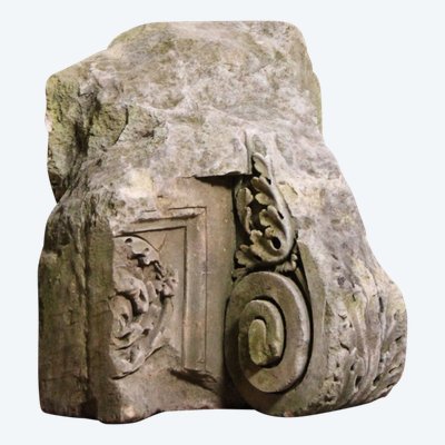  Élément architectural en pierre, ornement de jardin, XVII-XVIIIème