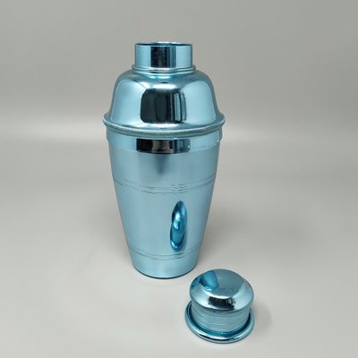 1960s Gorgeous Light Blue Cocktail Shaker by Lumium in Pure Aluminum. Fabriqué en Angleterre