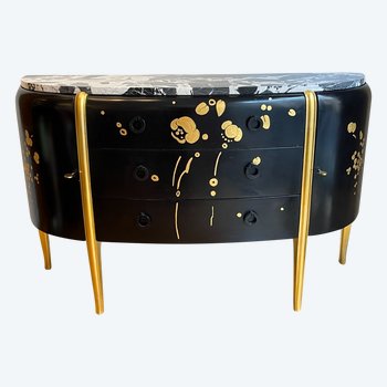 Commode Laquée de Michel Dufet, France, Art Deco, 1920