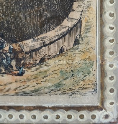 Roma l'Arco di Trionfo di Septime Sévère Incisione antica Architettura del XIX secolo