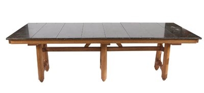 Guillerme Et Chambron Rare Table Gustave Edition Votre Maison circa 1970 grand modele à 6 pieds