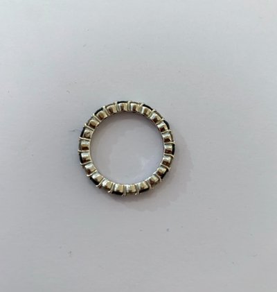 Amerikanischer Ehering aus Diamanten und Saphiren