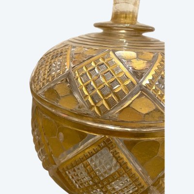 Crystal punch bowl and lid