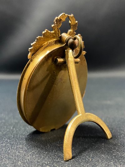 Gilded bronze miniature frame, late 19th century, Louis XVI style