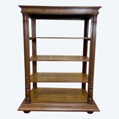 Napoleone III Scaffale di noce con colonne