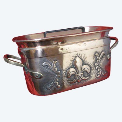 Daubière Braisière Aus Kupfer XVIII. Jahrhundert. Fleur De Lys. Krone.