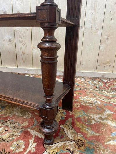 Servizio - Napoleone III Console di quercia solida marmo grigio