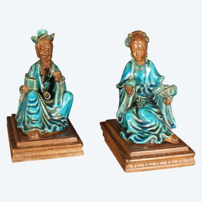  Coppia di statue cinesi