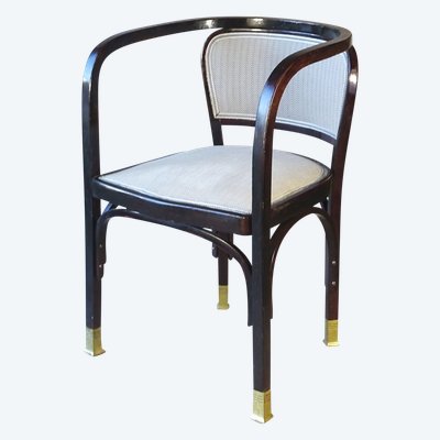 Armchair N°715 by Gustave Siegel for KOHN, 1905. Backhausen, no Thonet