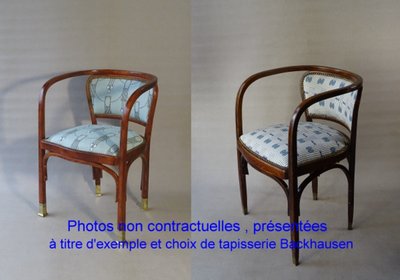 Armchair N°715 by Gustave Siegel for KOHN, 1905. Backhausen, no Thonet