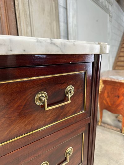 Louis XVI style mahogany weekly cabinet, 19th century