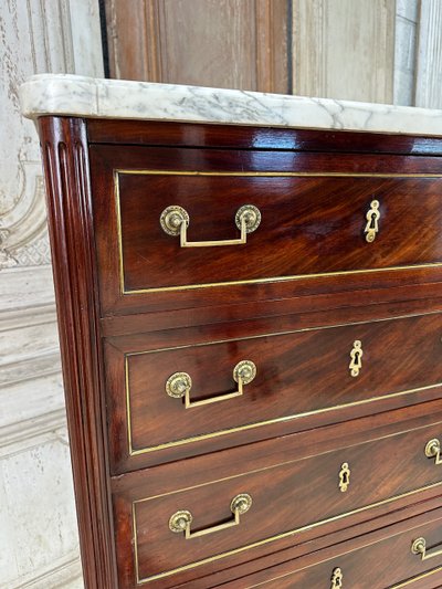 Louis XVI style mahogany weekly cabinet, 19th century