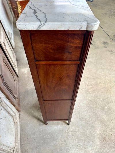 Louis XVI style mahogany weekly cabinet, 19th century