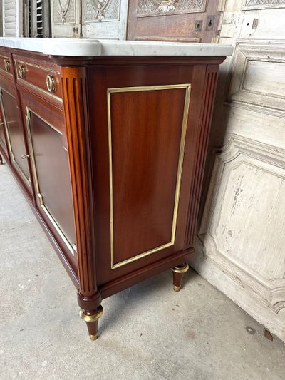 Enfilade im Stil Louis XVI aus Mahagoniholz