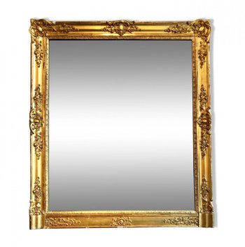 Specchiera In Legno Dorato, XIX Secolo