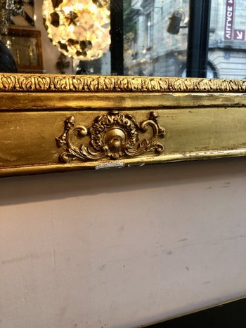 Specchiera In Legno Dorato, XIX Secolo