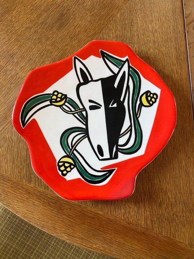 Roland Brice (1911-1989) Grande piatto in ceramica, Biot, 1950