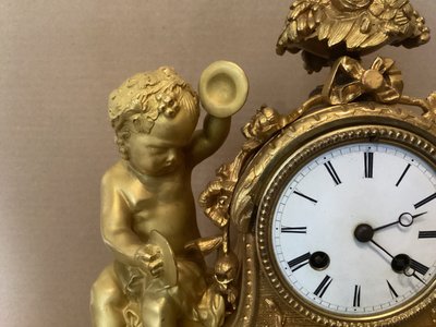 Louis XVI bronze clock