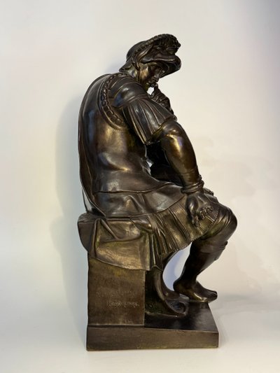 Scultura in bronzo - Laurent de Medici - Barbedienne XIX secolo H 40 