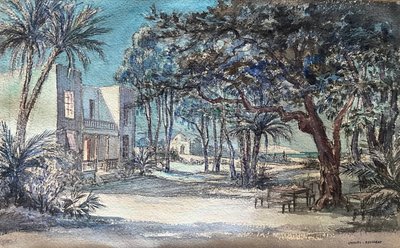 Orientalistisches Aquarell von Gabriel ROUSSEAU (1876-1951)