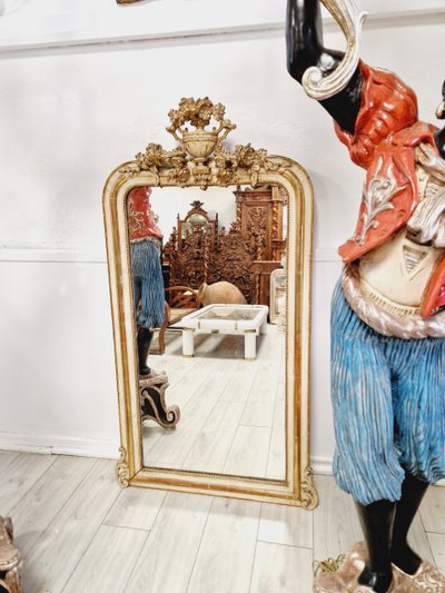 Miroir Français Ancien 19ème Siècle Style Louis XVI