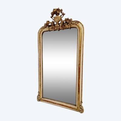 Miroir Français Ancien 19ème Siècle Style Louis XVI