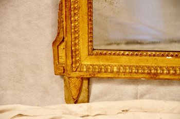 Miroir En Bois Doré D’époque Louis XVI, XVIIIe Siècle